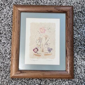 Pressed wildflower wall art